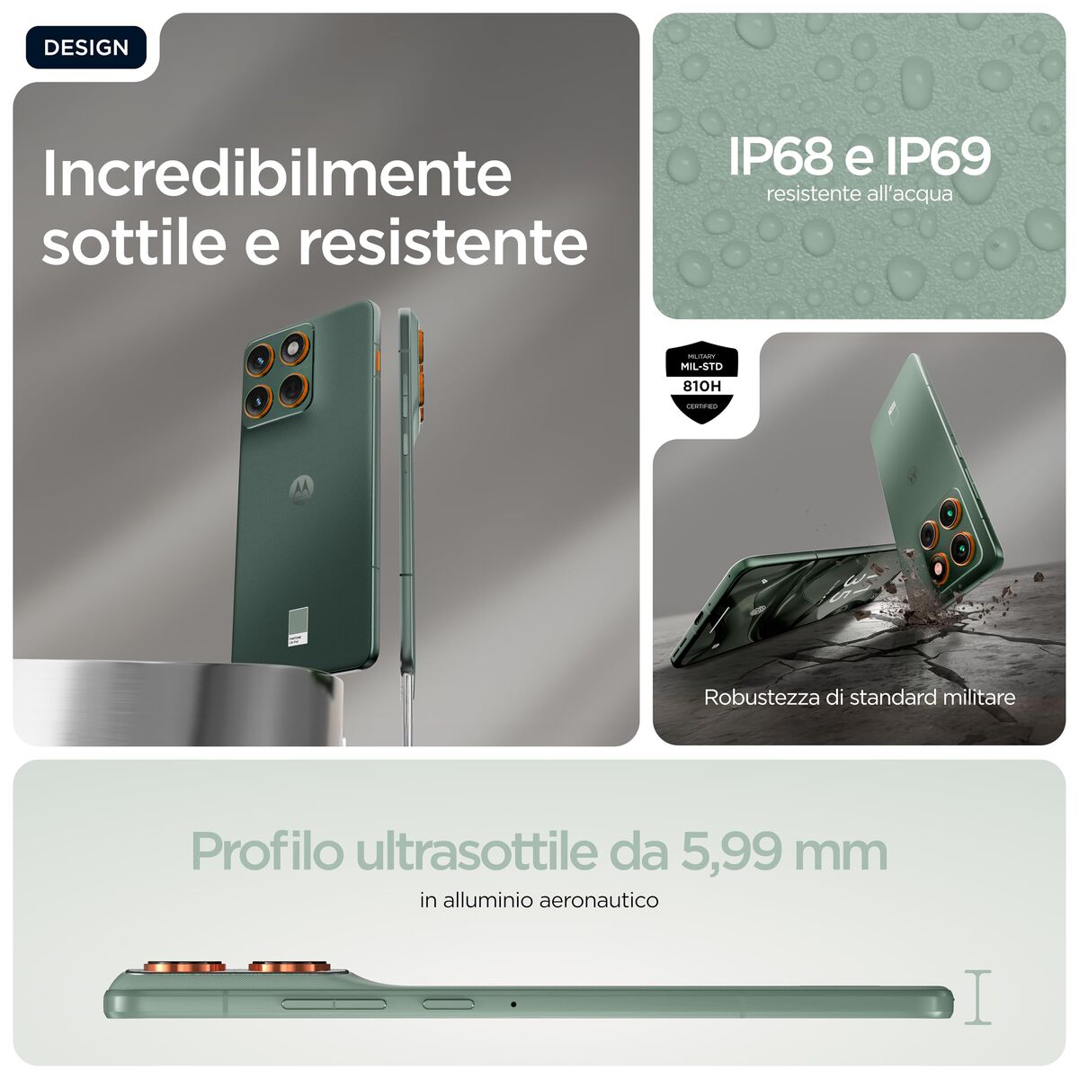 Smartphone Motorola Edge 70 5G 6,67" Octa Core 12 GB RAM 512 GB Green